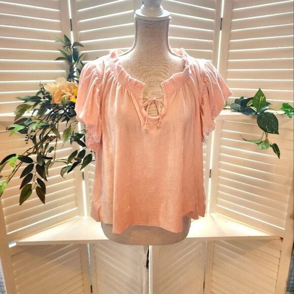 FREE PEOPLE SIZE MEDIUM TERESE OVERSIZED VELVET TOP - Picture 2 of 8